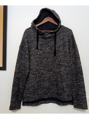 Vintage Y2K American Eagle Oversized Hoodie Wool Blend Charcoal Gray Jordan SZ S
